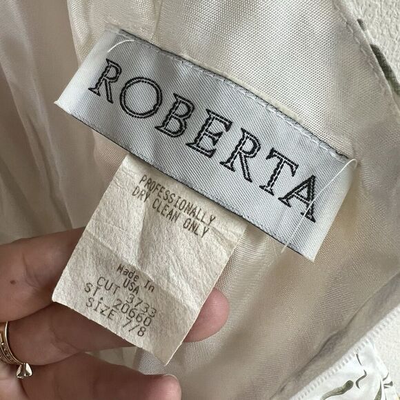 Vintage Roberta Floral Mini Halter Dress Flare Women’s 8 Garden Fairy Pinup - Picture 6 of 10